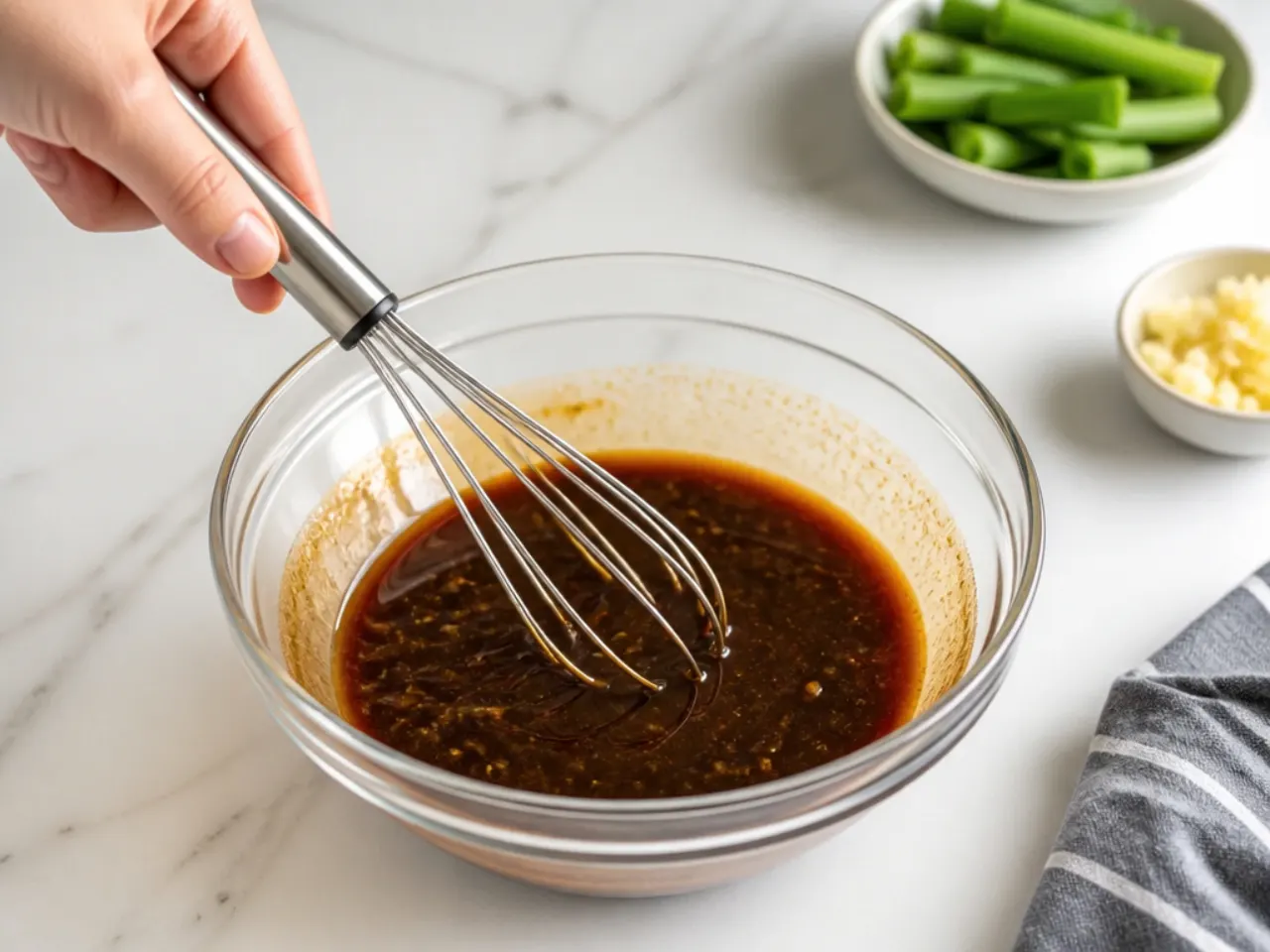 mongolian beef and noodles — step 5: make the sauce