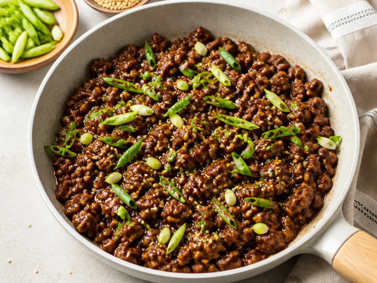 mongolian beef ideas — 20-minute mongolian ground beef skillet
