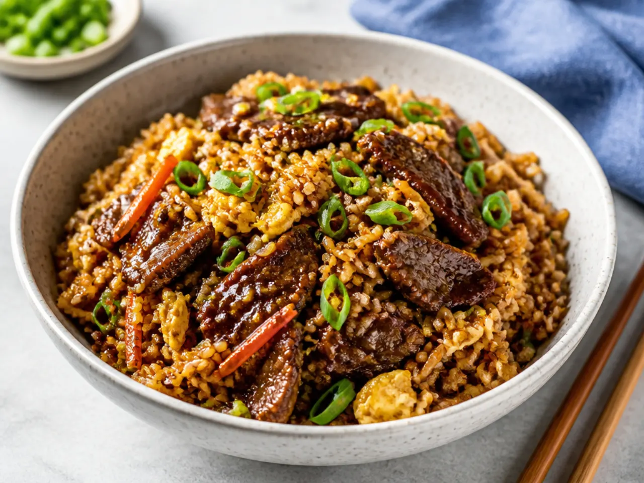 mongolian beef ideas — creative mongolian beef fried rice