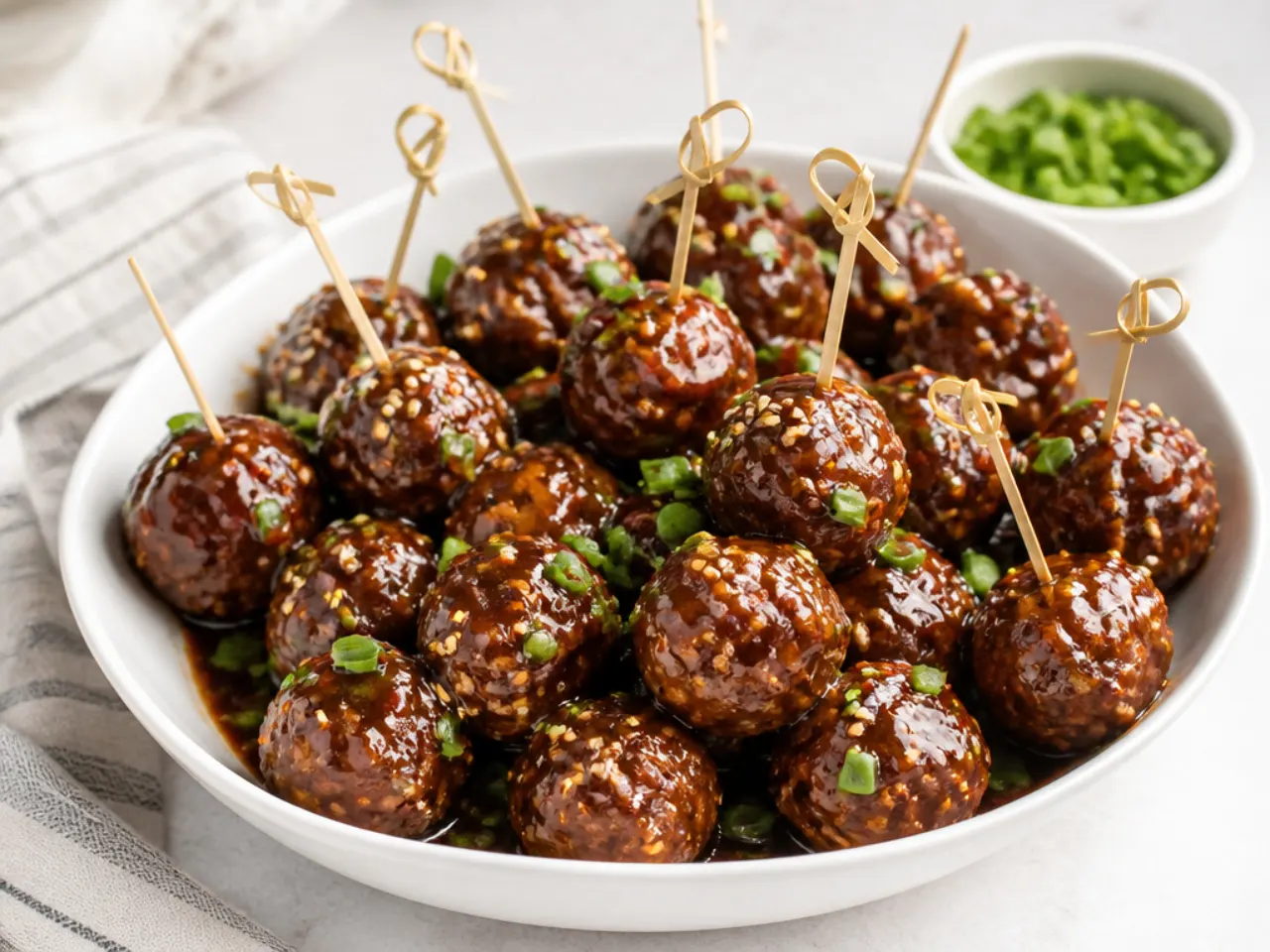 mongolian beef ideas — festive mongolian beef party meatballs