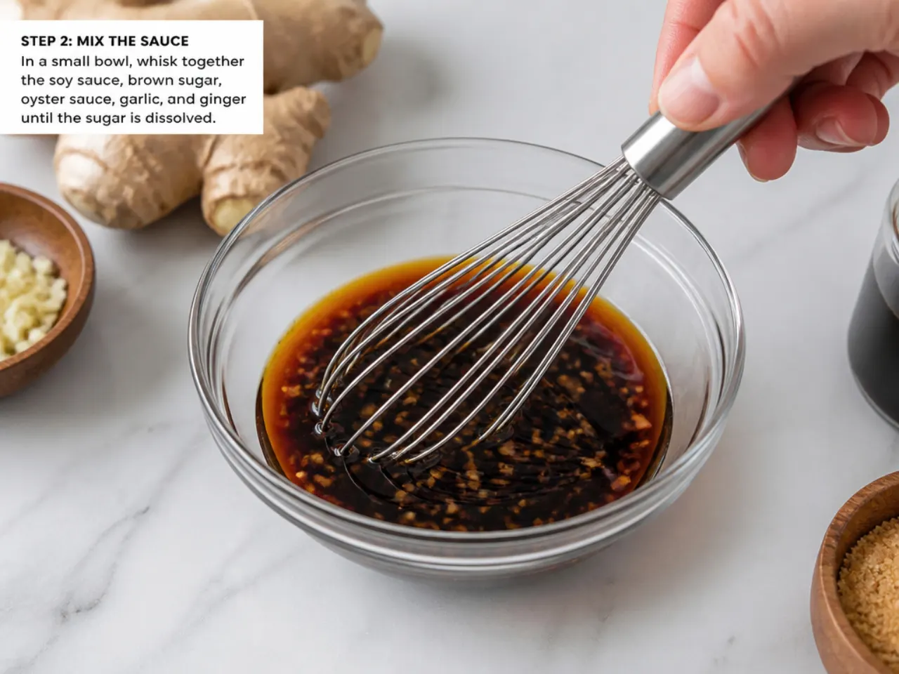 mongolian beef stir fry — step 2: mix the sauce