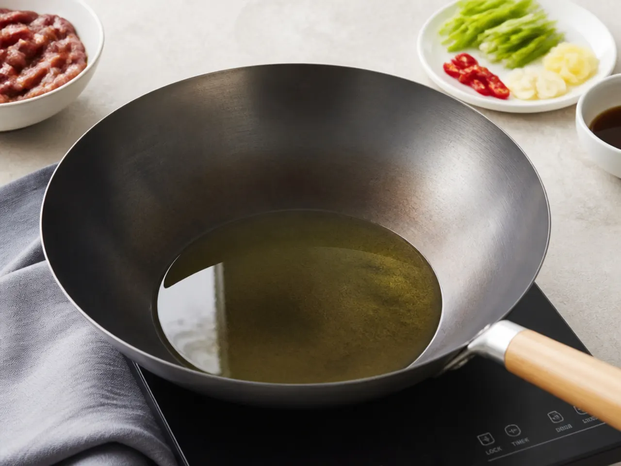 mongolian beef vs takeout — step 4: heat the oil