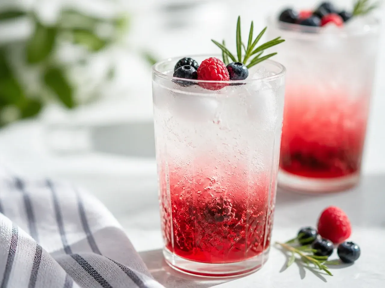 Copycat Italian cream soda in a tall glass with a cream float on top
