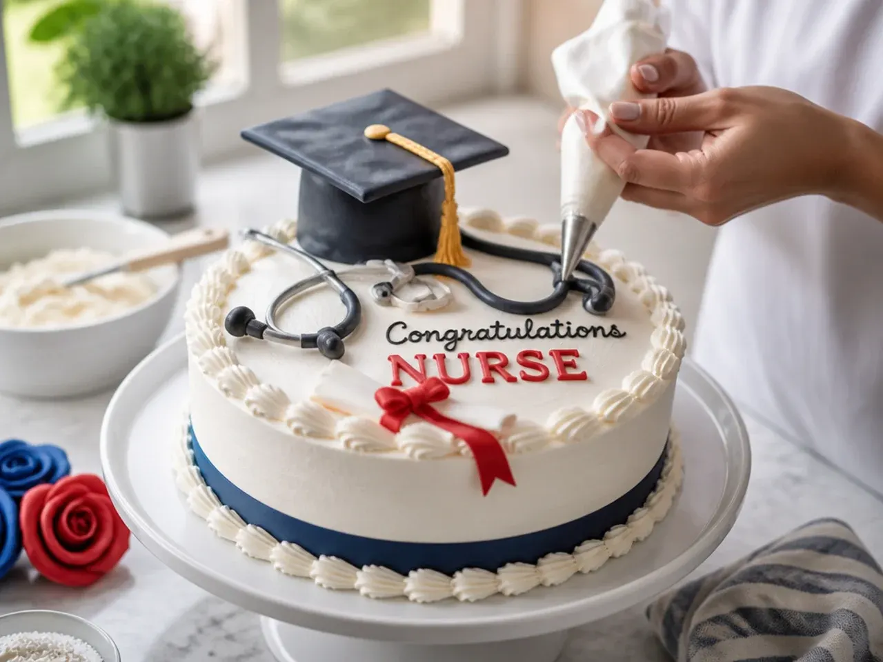 nurse cake ideas graduation recipe step 1