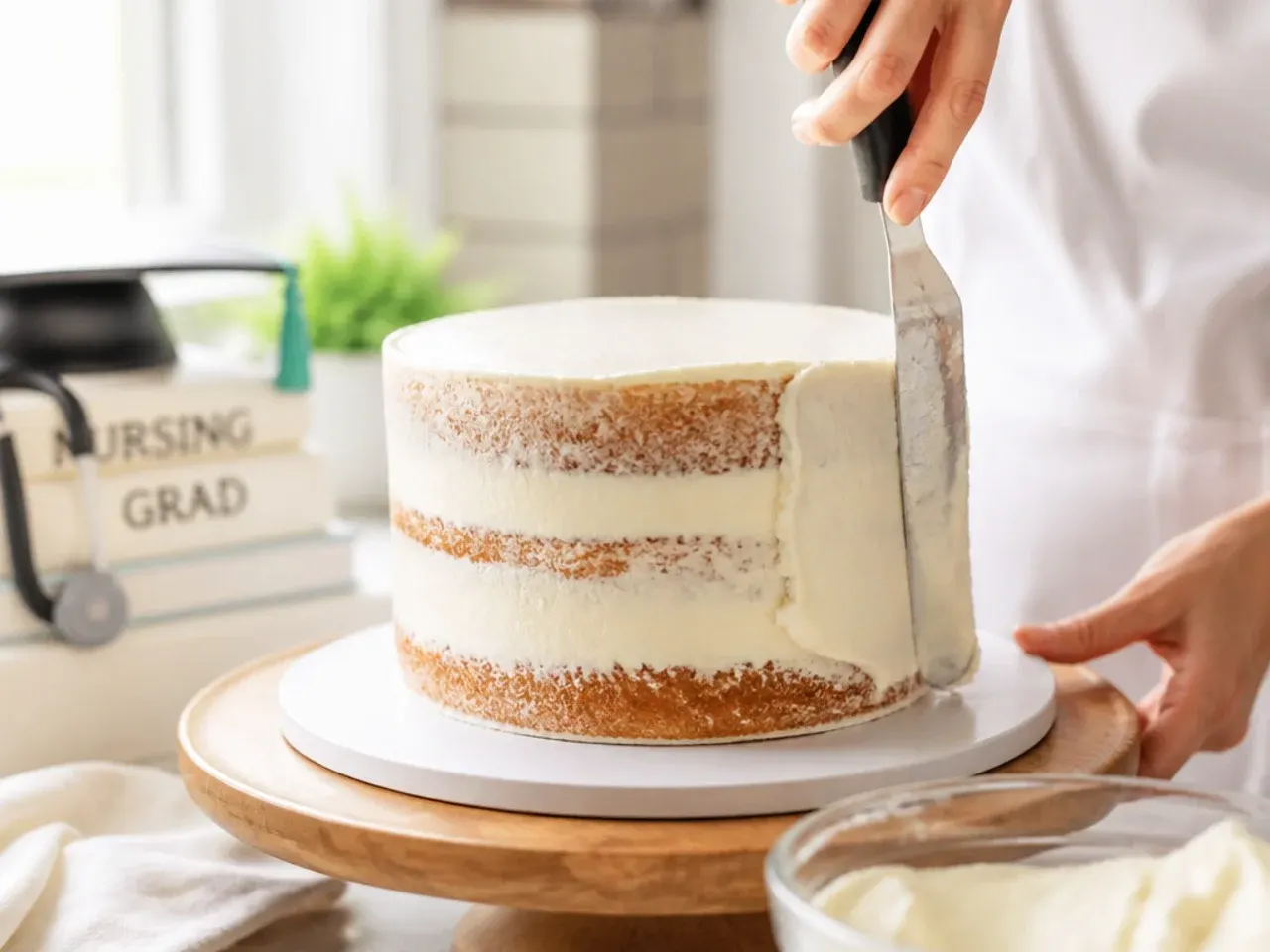 nurse cake ideas graduation recipe step 7