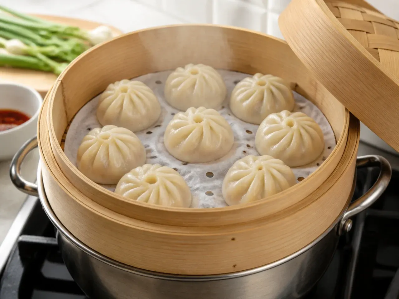 paneer momos recipe — step 6: steam the momos