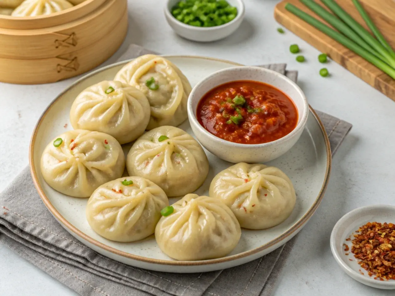 paneer momos recipe — step 7: rest briefly and serve