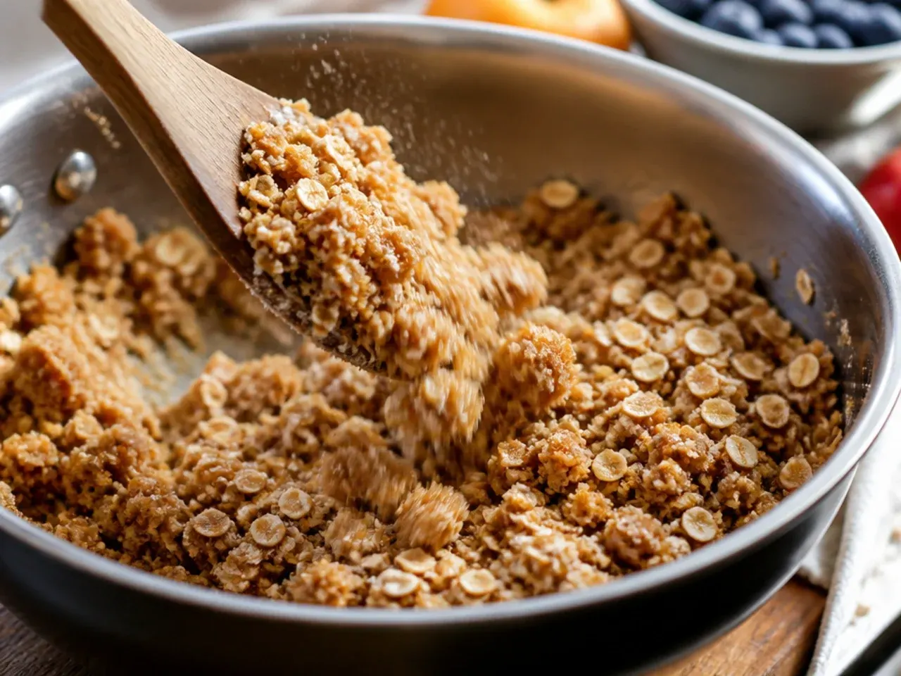 peach blueberry crisp recipe step 3