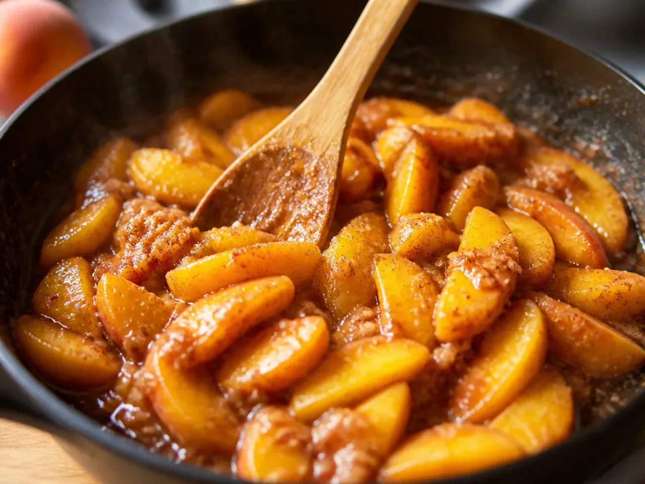peach cobbler crisp recipe step 4