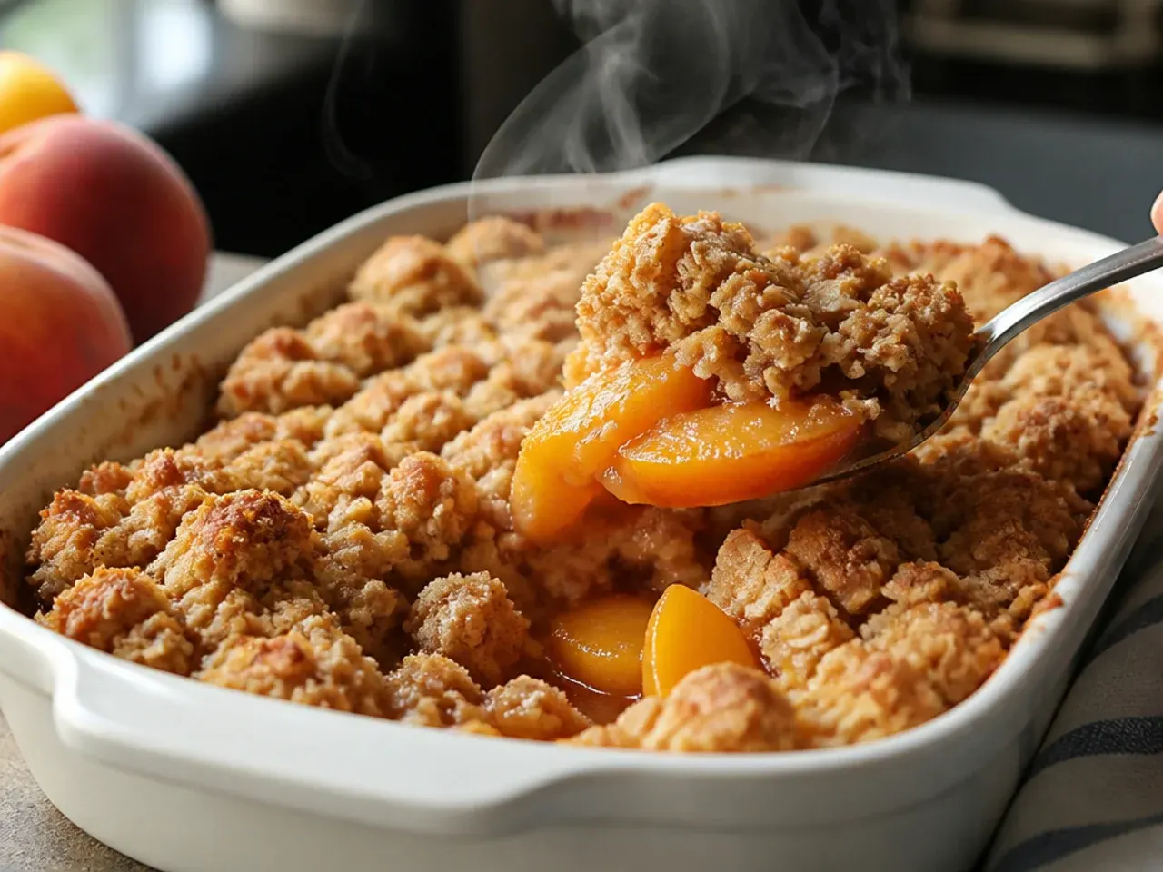 peach cobbler crisp recipe step 13