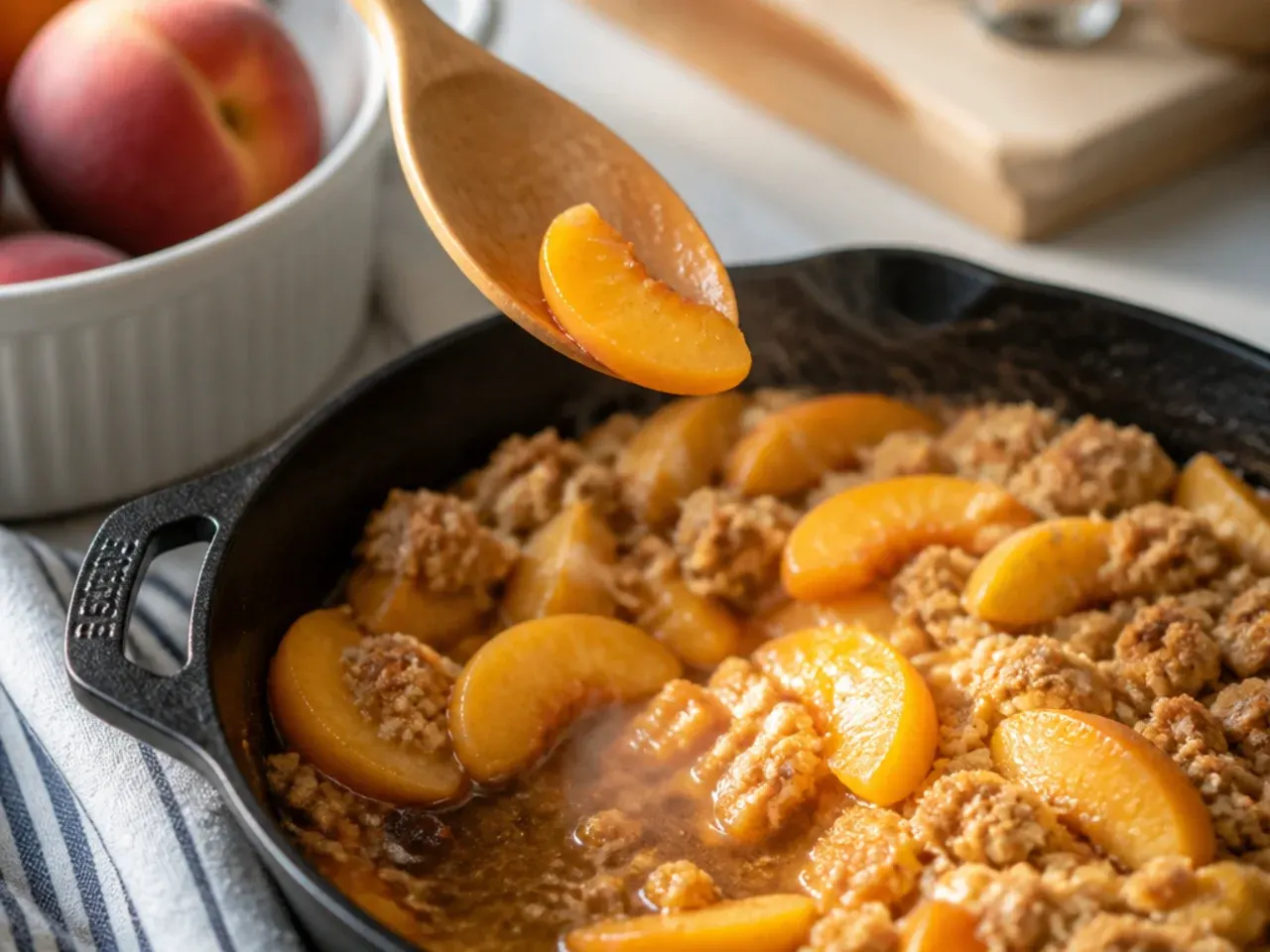 peach cobbler crisp recipe step 14