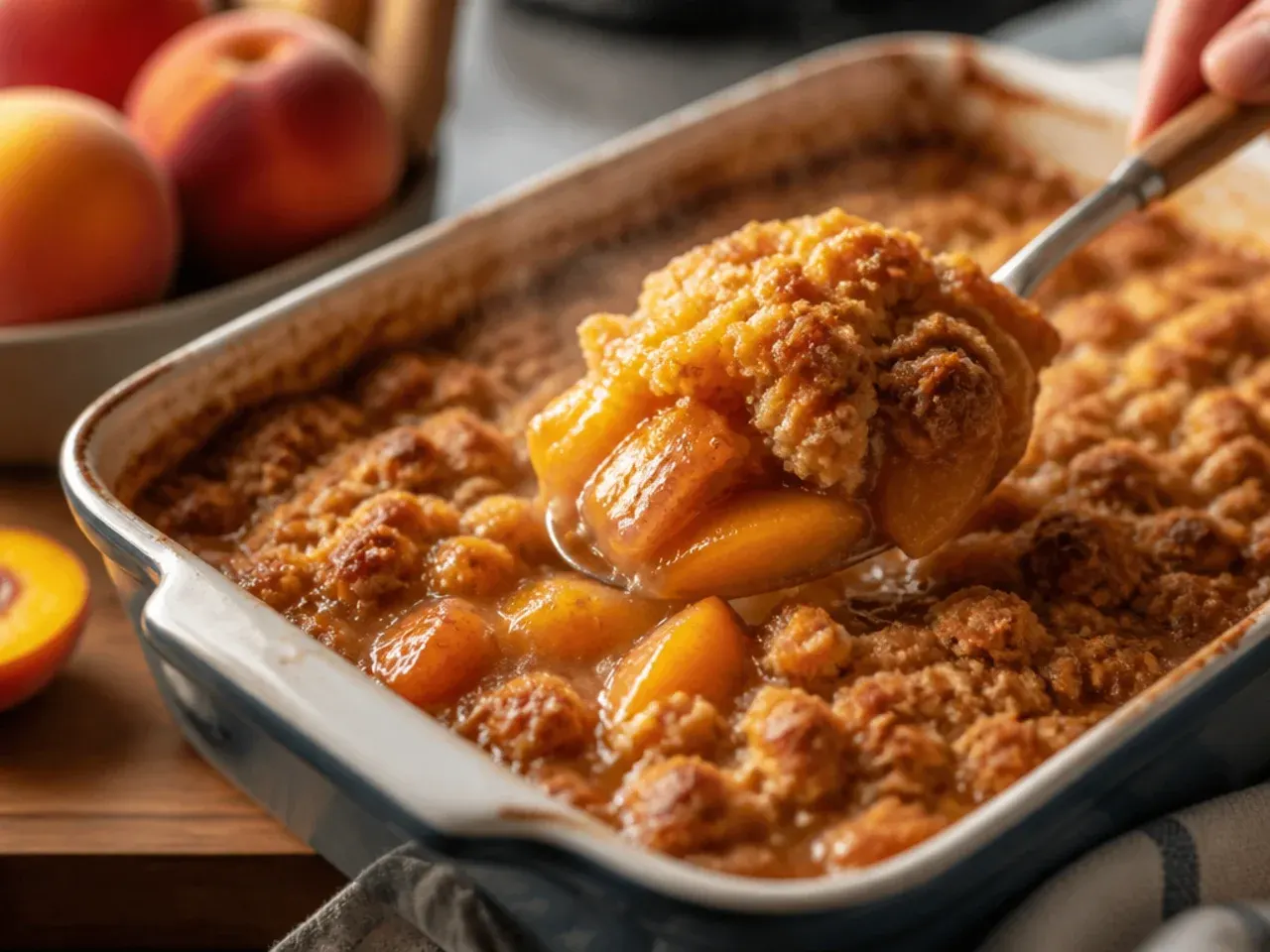 peach cobbler crisp recipe step 18