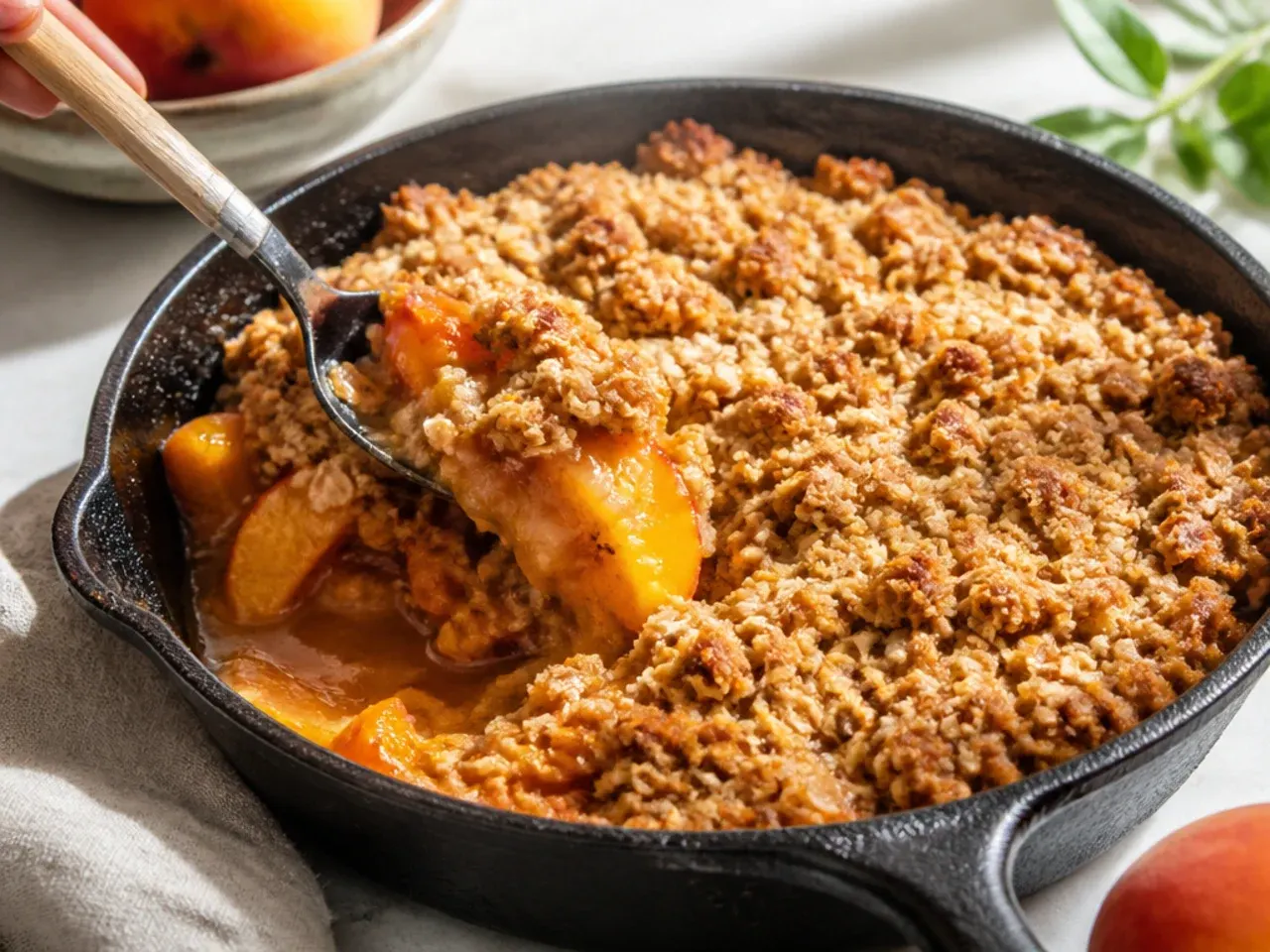 peach cobbler crisp recipe step 19