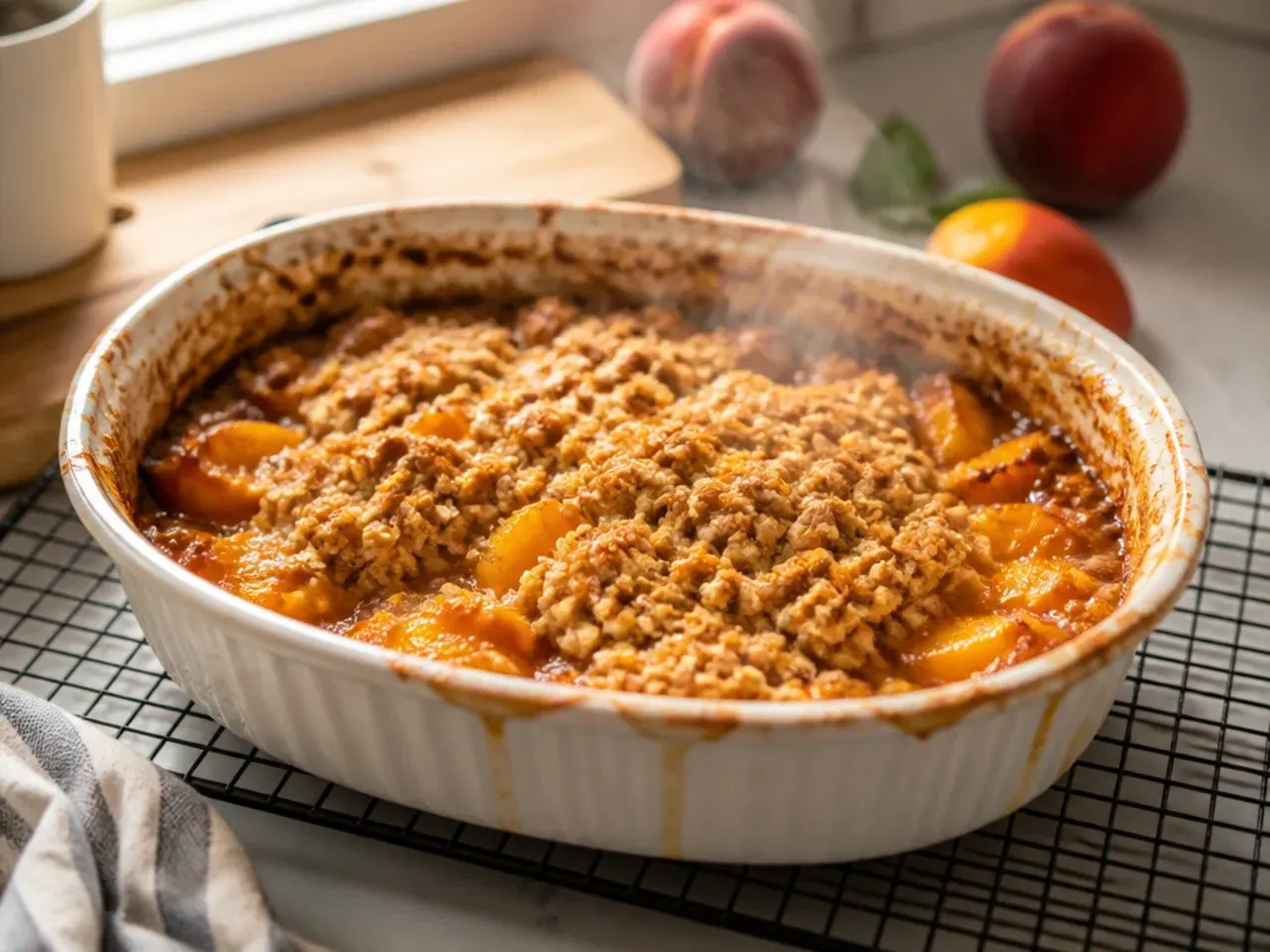 peach cobbler crisp recipe step 20