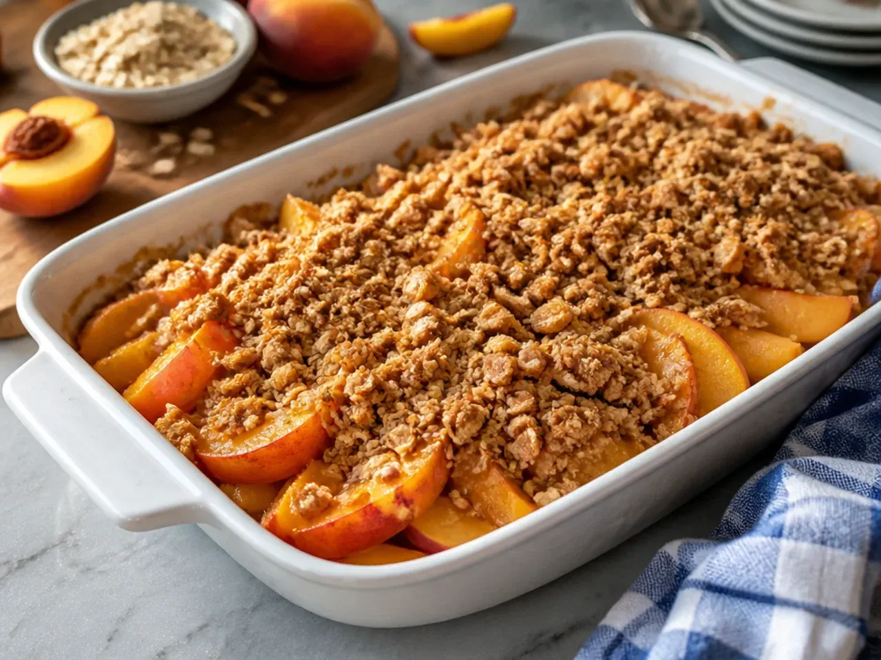 peach crisp recipe with fresh peaches recipe step 3
