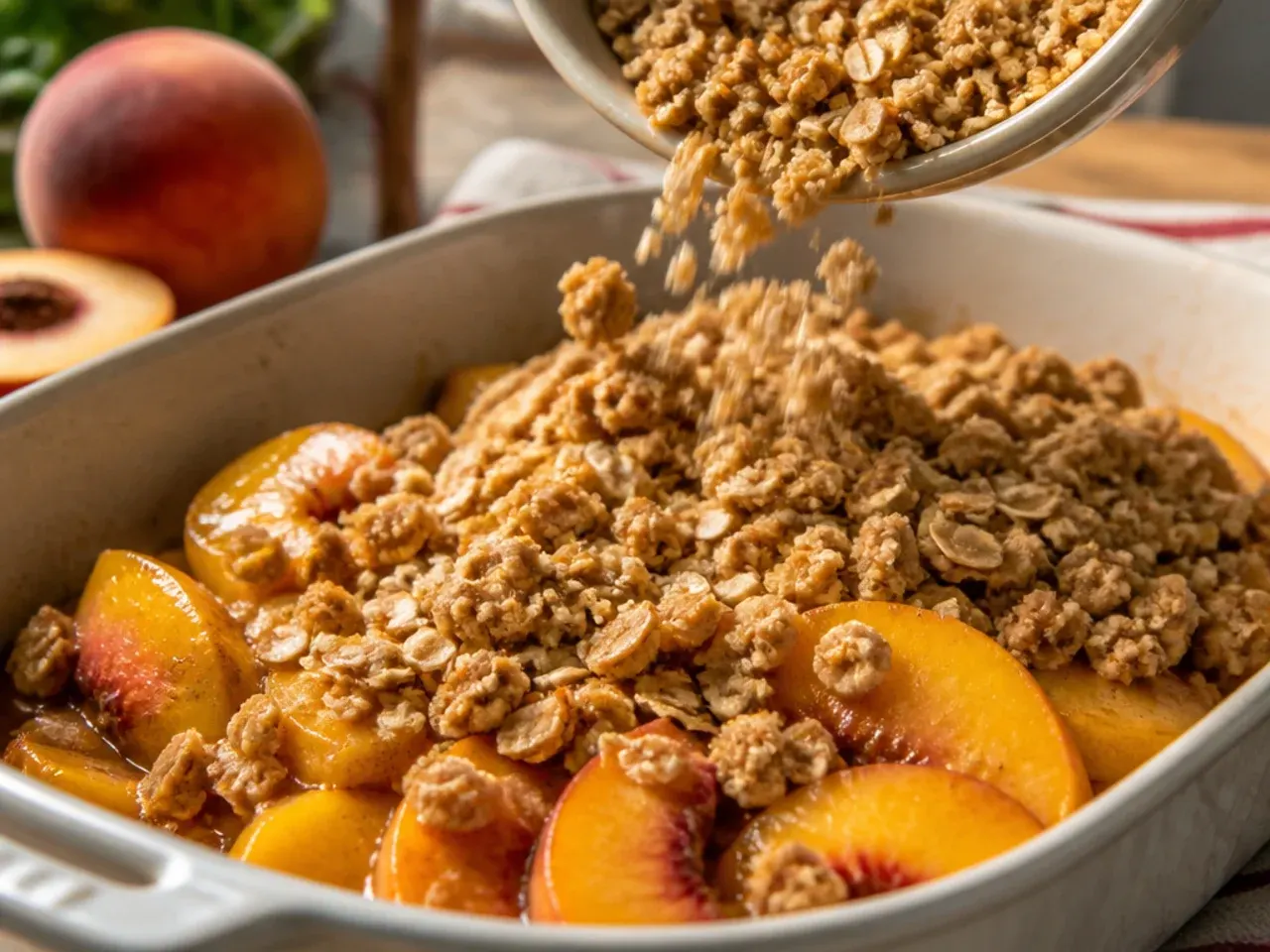 peach crisp recipe with fresh peaches recipe step 5