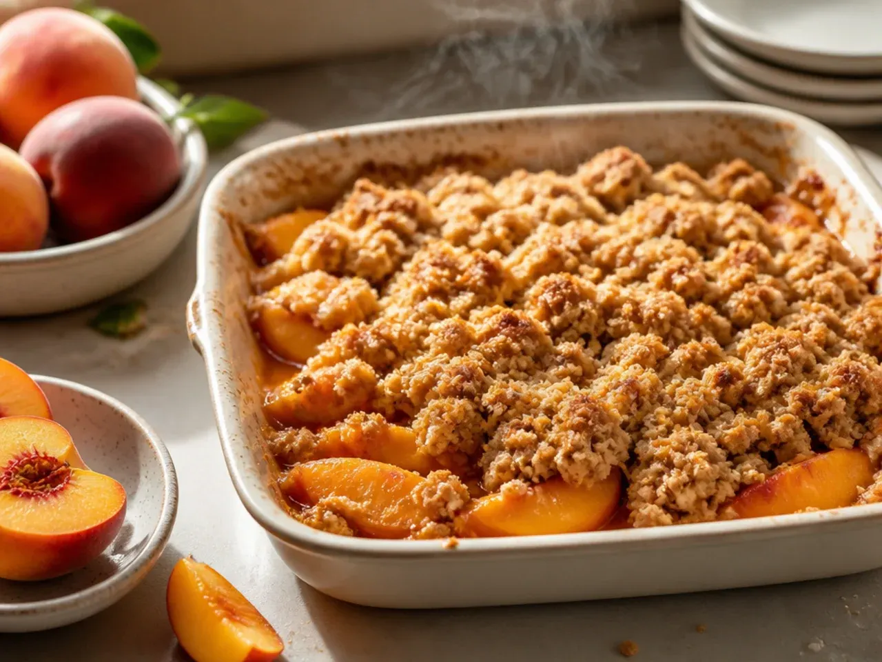 peach crisp recipe with fresh peaches recipe step 6