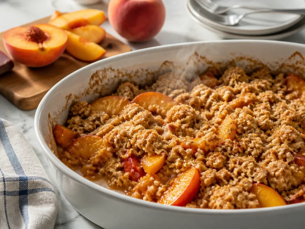 peach crisp recipe with fresh peaches recipe step 7