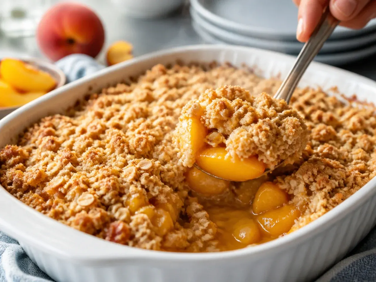 peach crisp recipe recipe step 7