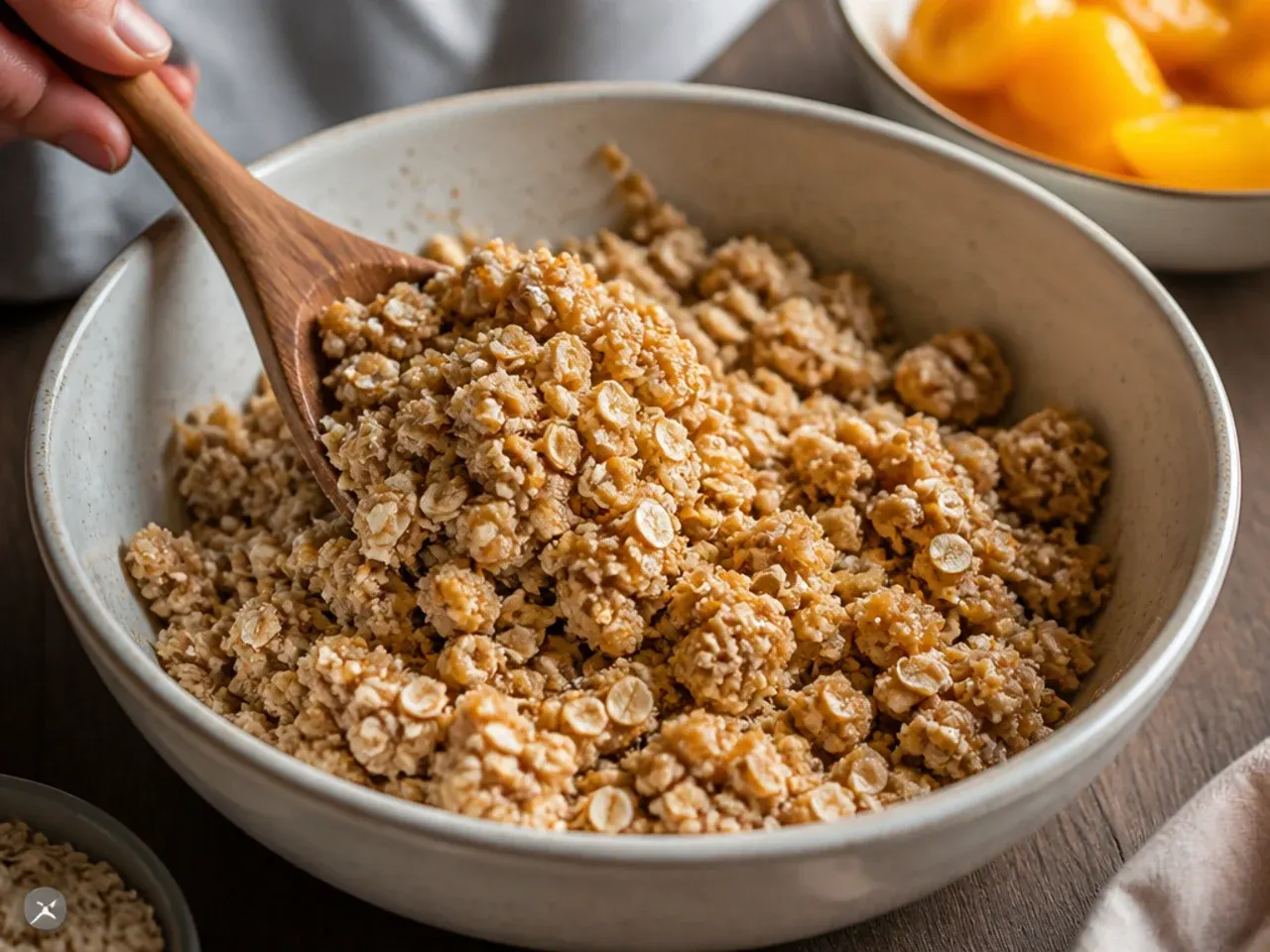 peach crisp with canned peaches recipe step 3