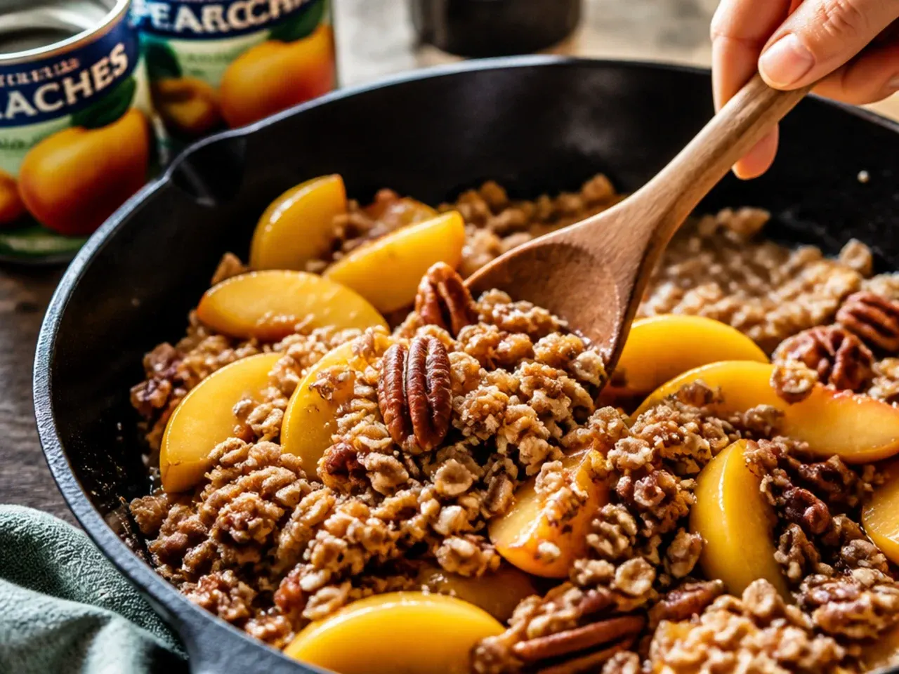 peach crisp with canned peaches recipe step 4