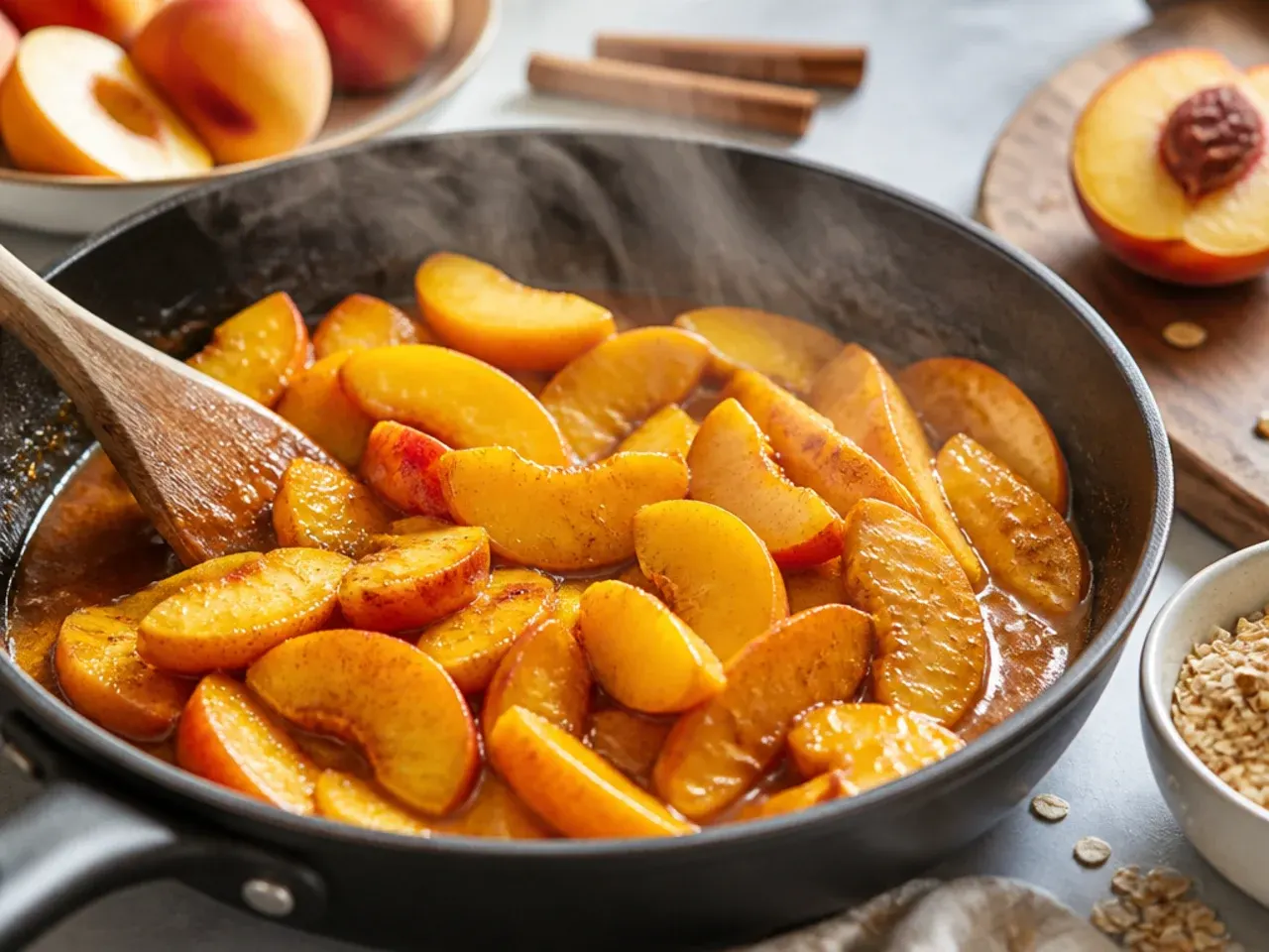 peach crisp with fresh peaches recipe step 3