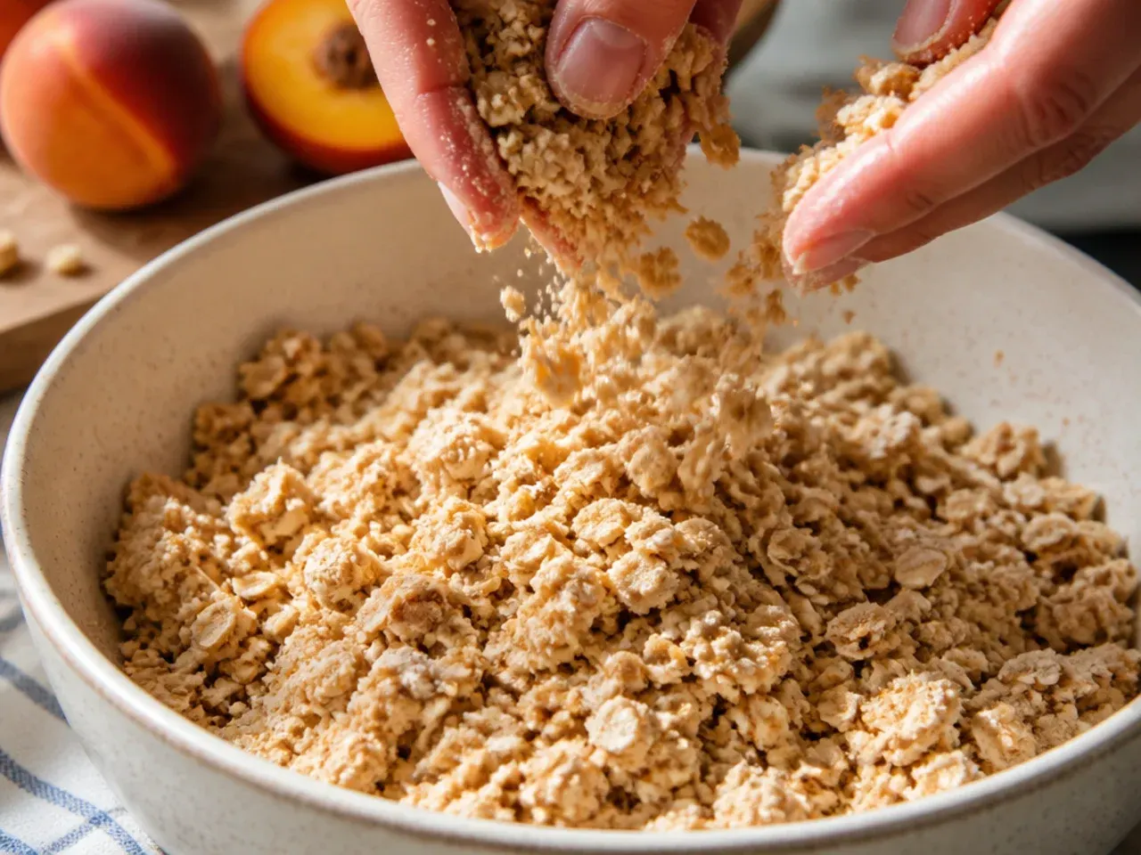 peach crisp with fresh peaches recipe step 5