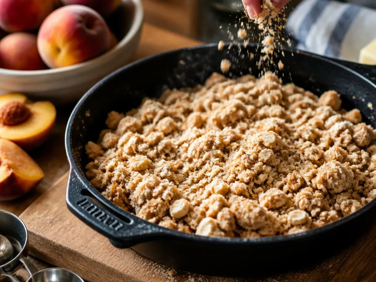 peach crisp with frozen peaches recipe step 4