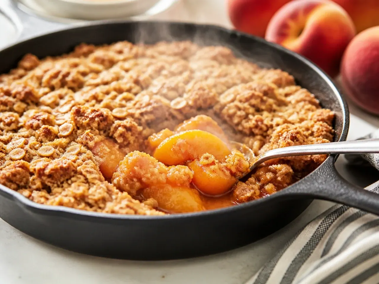 peach crisp with frozen peaches recipe step 7