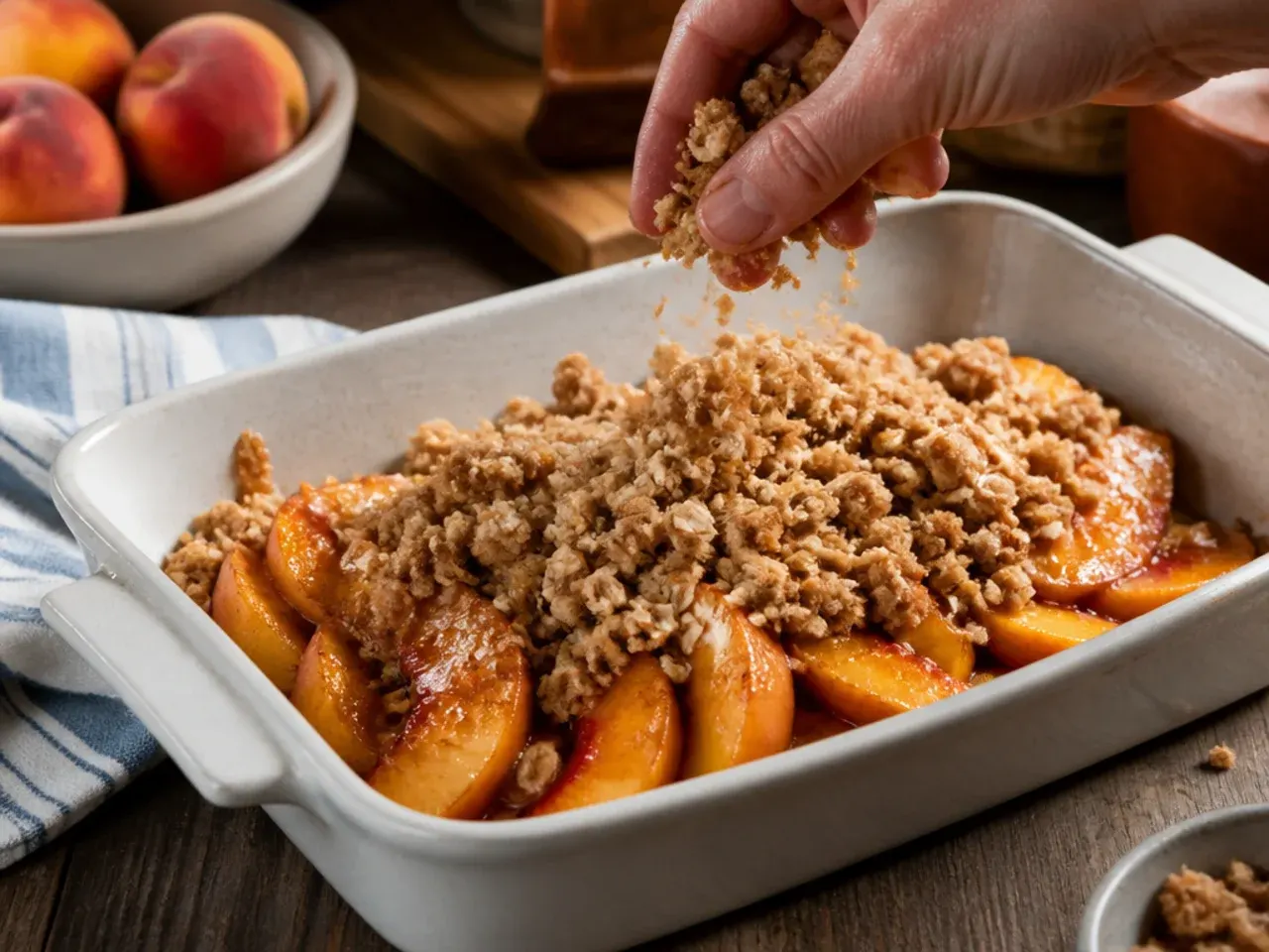 peach crisp recipe step 1