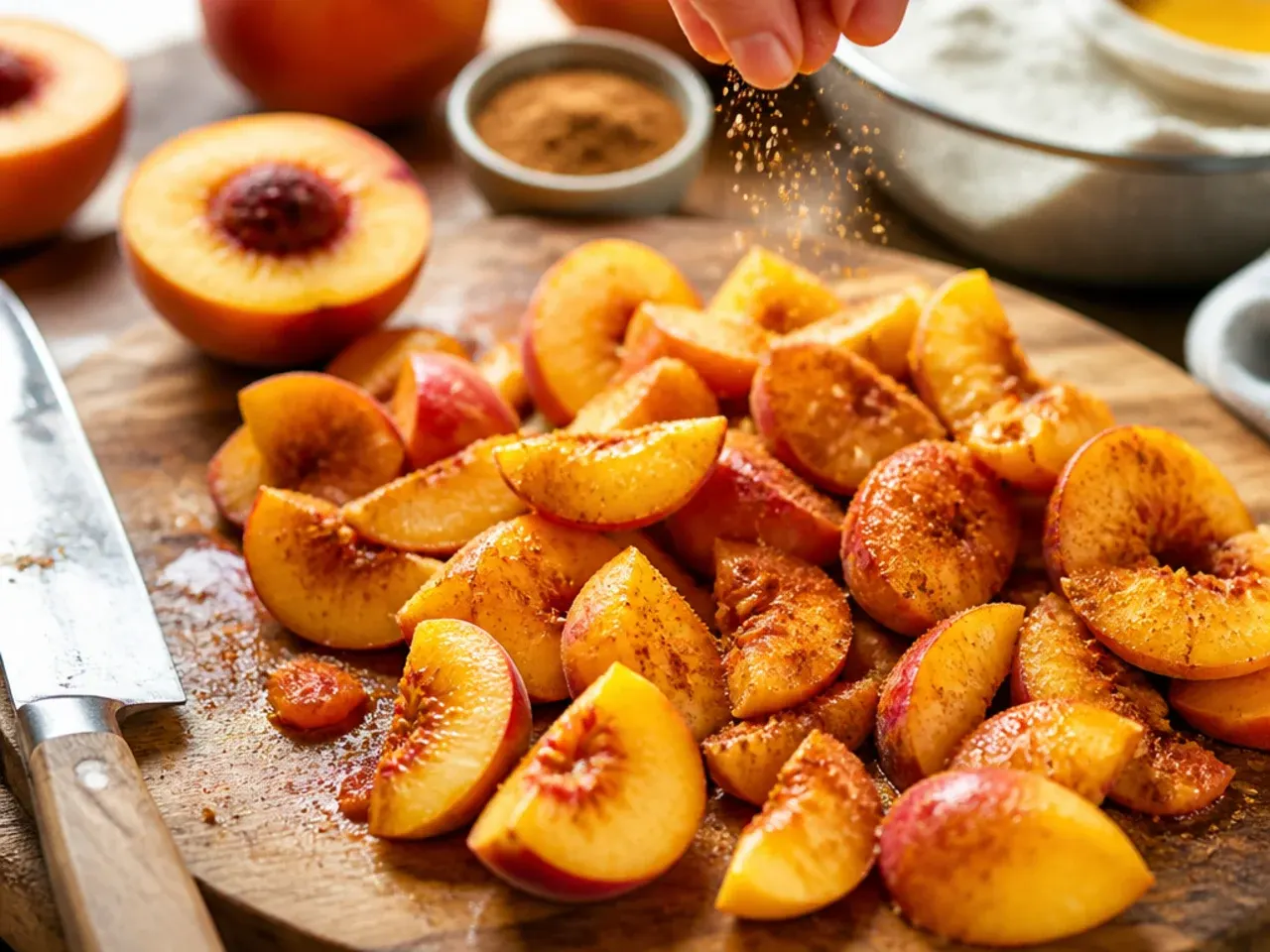 peach crisp recipe step 2