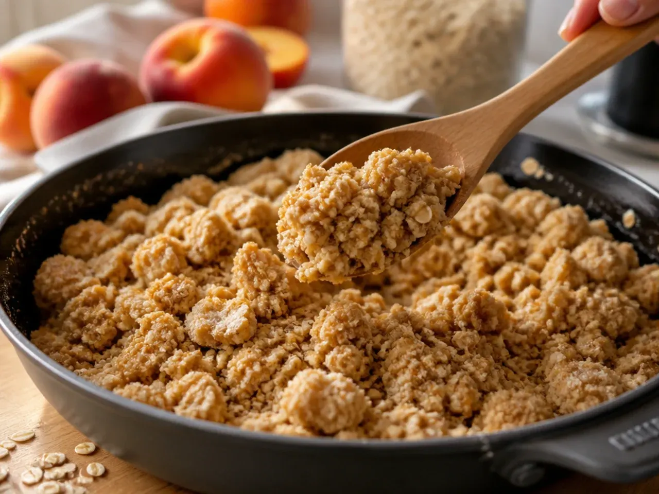 peach crisp recipe step 4
