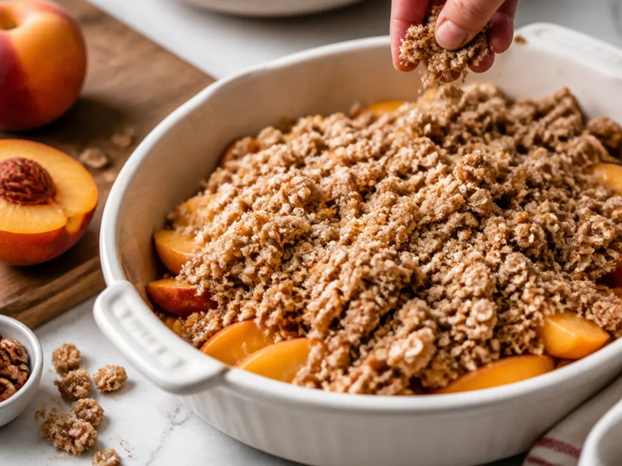 peach crisp recipe step 5
