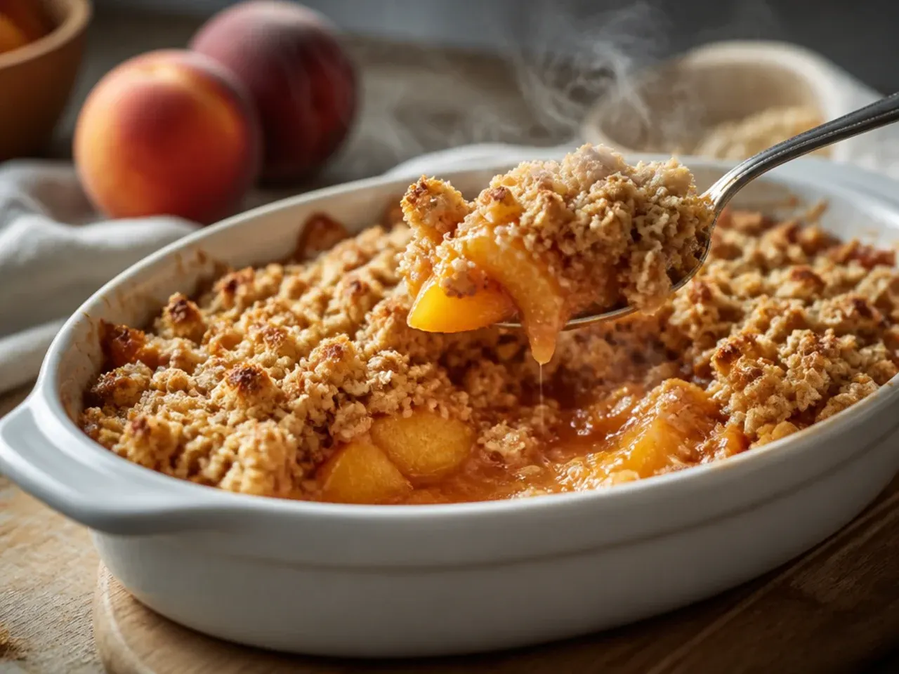 peach crisp recipe step 7