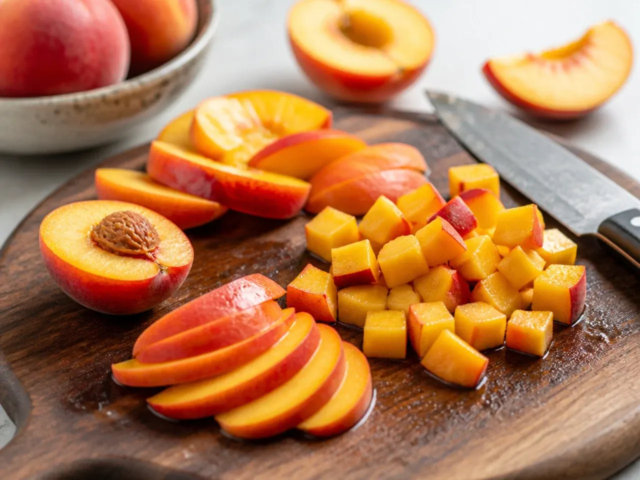 peach oatmeal crisp recipe step 1