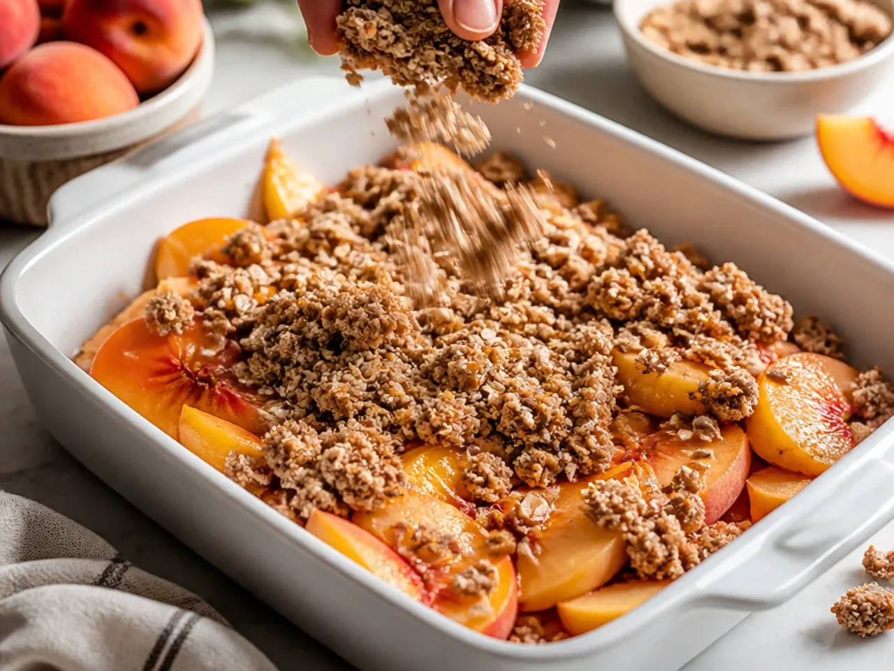 peach oatmeal crisp recipe step 4