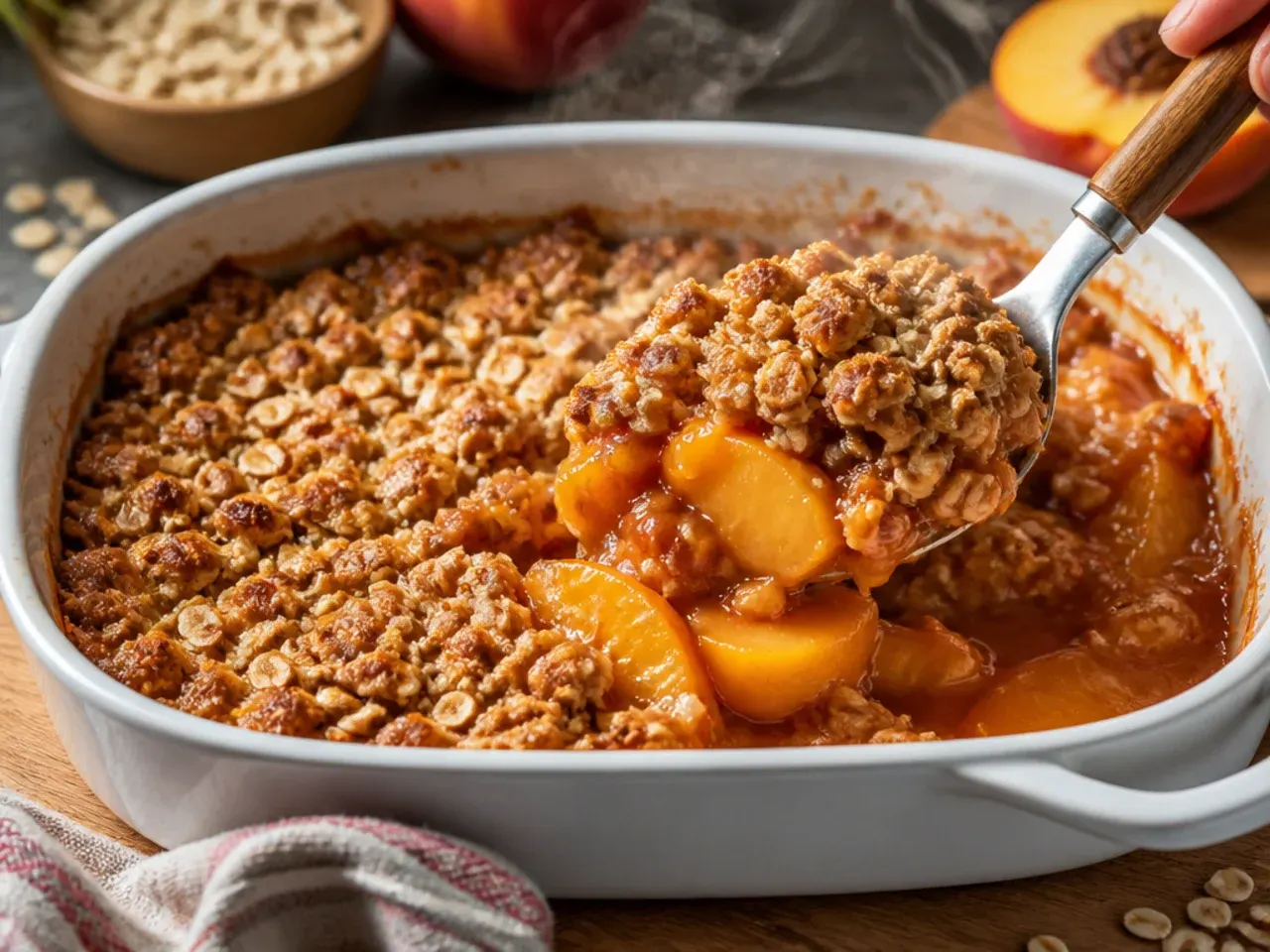 peach oatmeal crisp recipe step 5