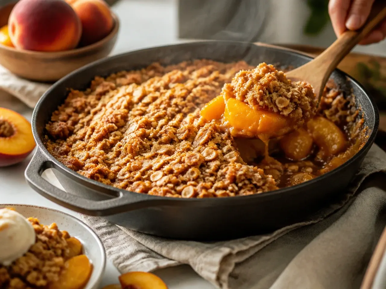 peach oatmeal crisp recipe step 6