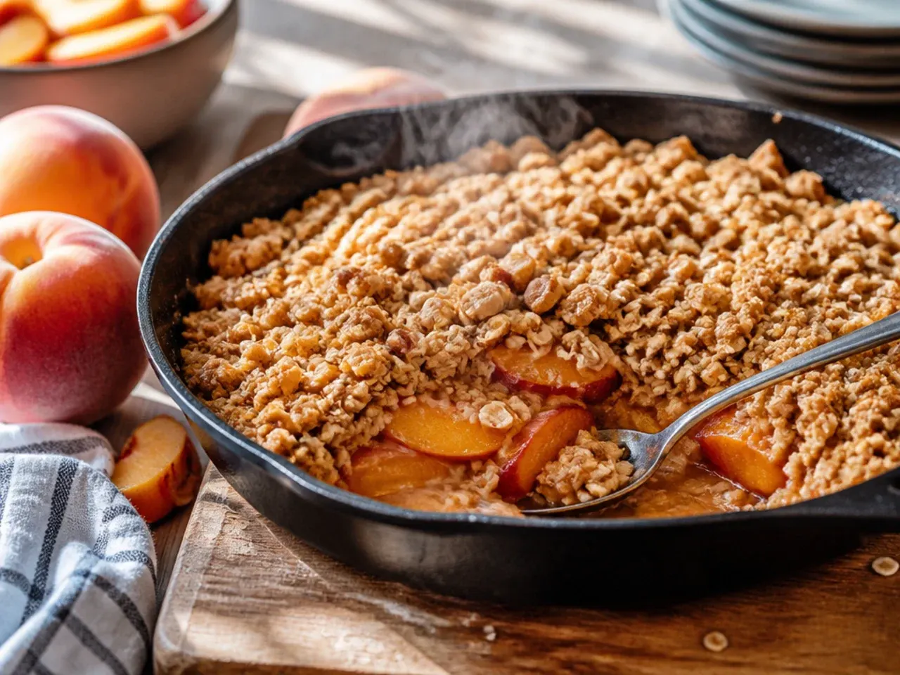 peach oatmeal crisp recipe step 7