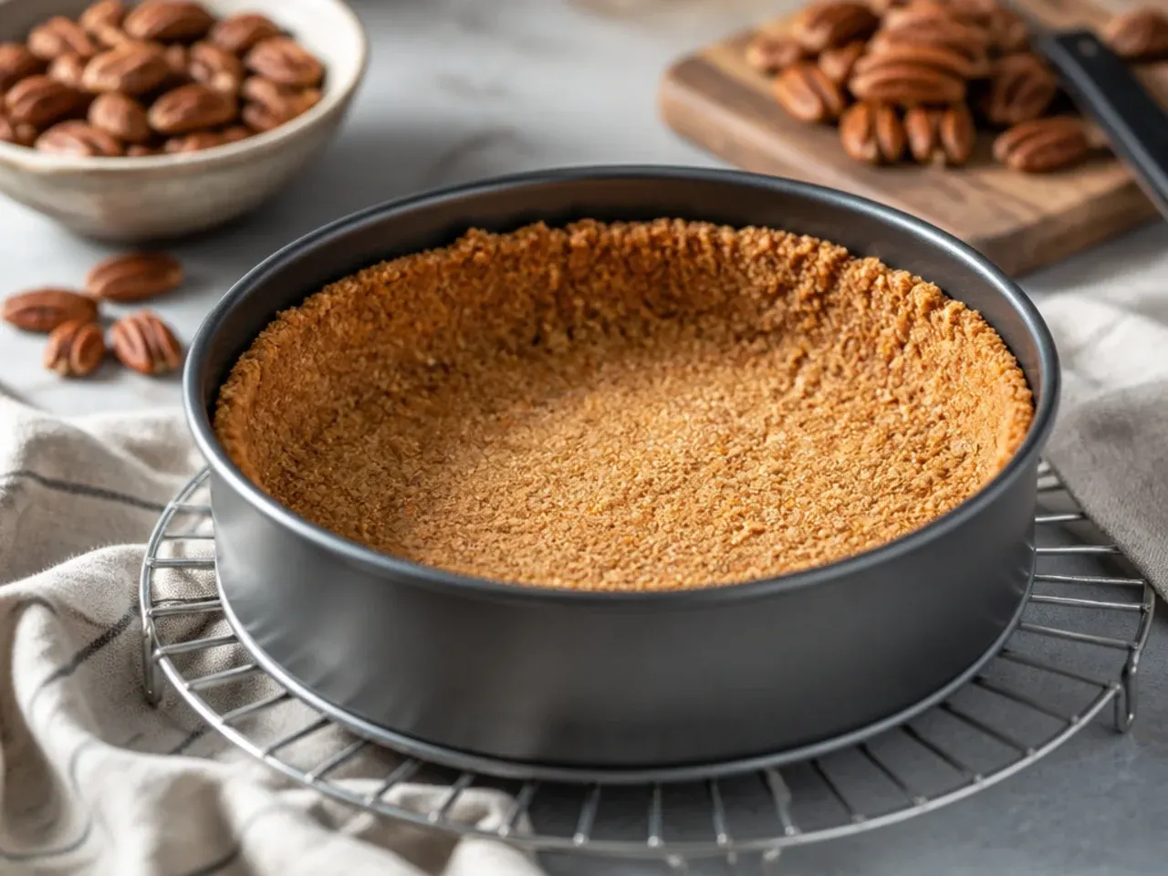 pecan pie cheesecake recipe recipe step 1