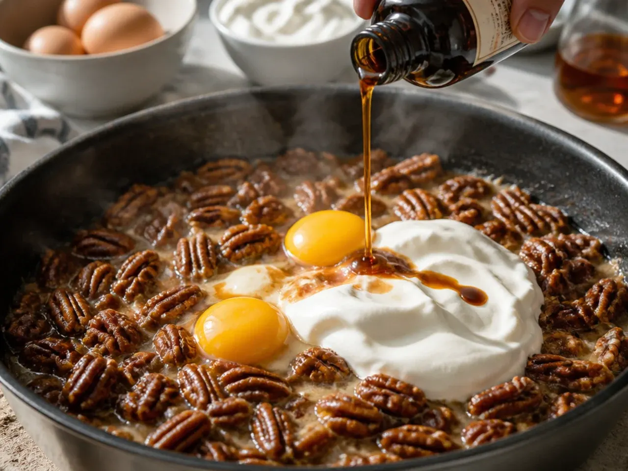 pecan pie cheesecake recipe recipe step 3