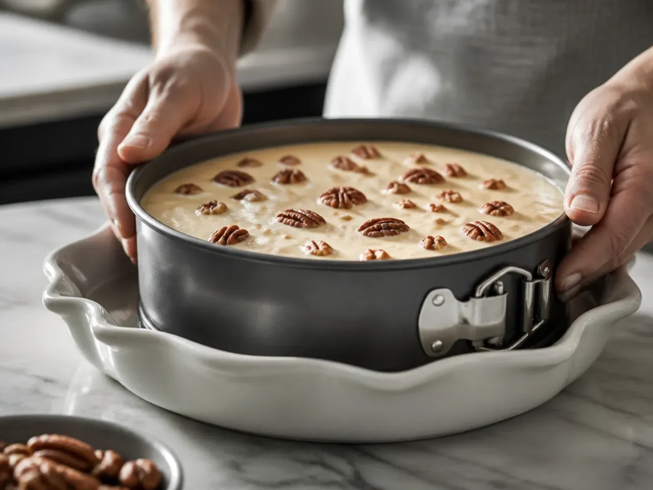 pecan pie cheesecake recipe recipe step 4