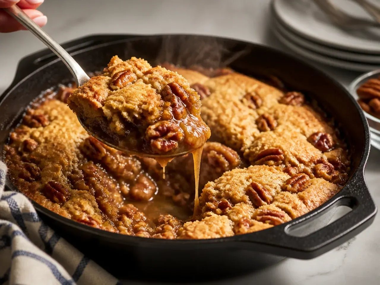 pecan pie cobbler recipe recipe step 7