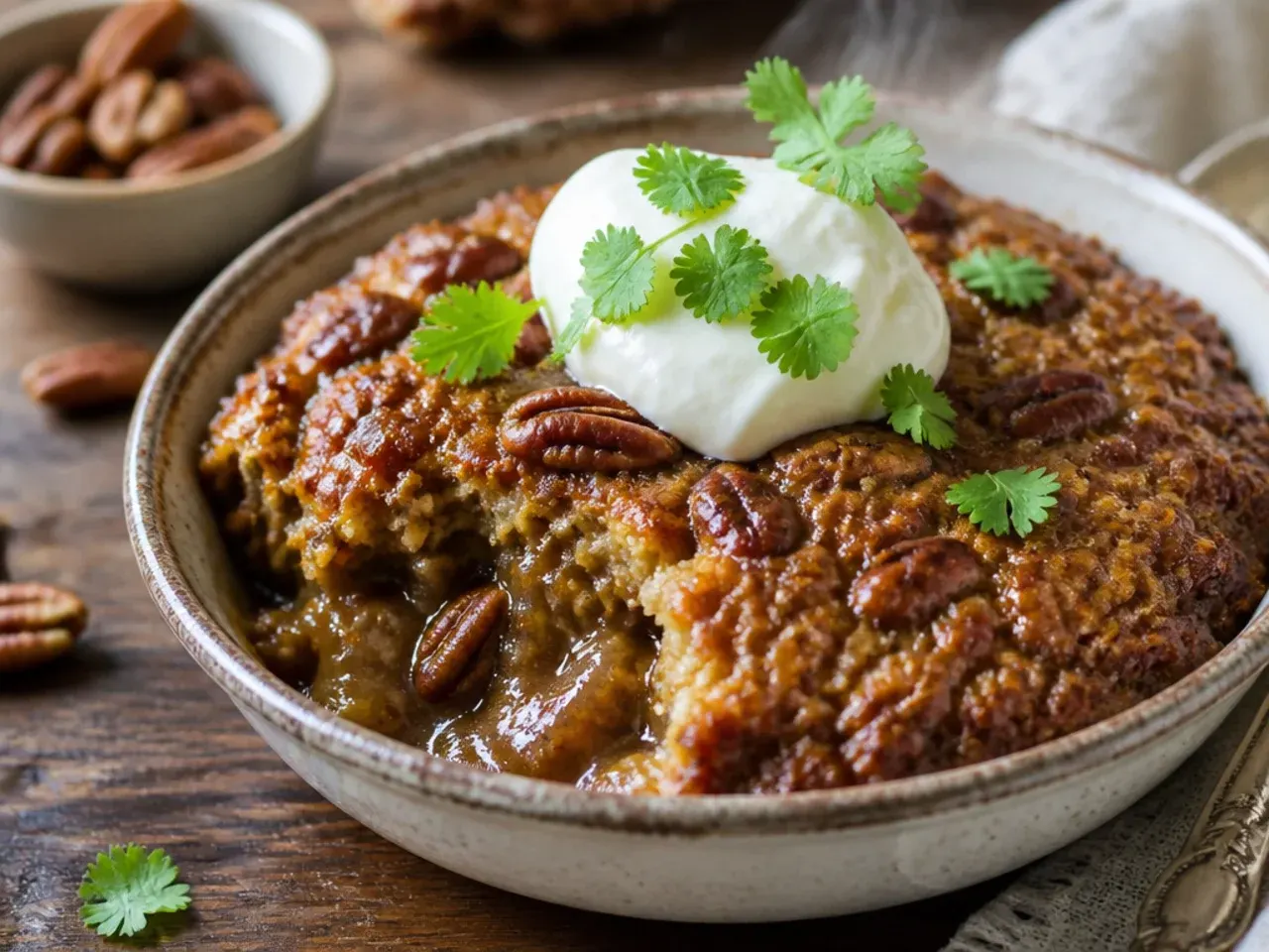 Quick pecan pie cobbler ready in under an hour with minimal prep