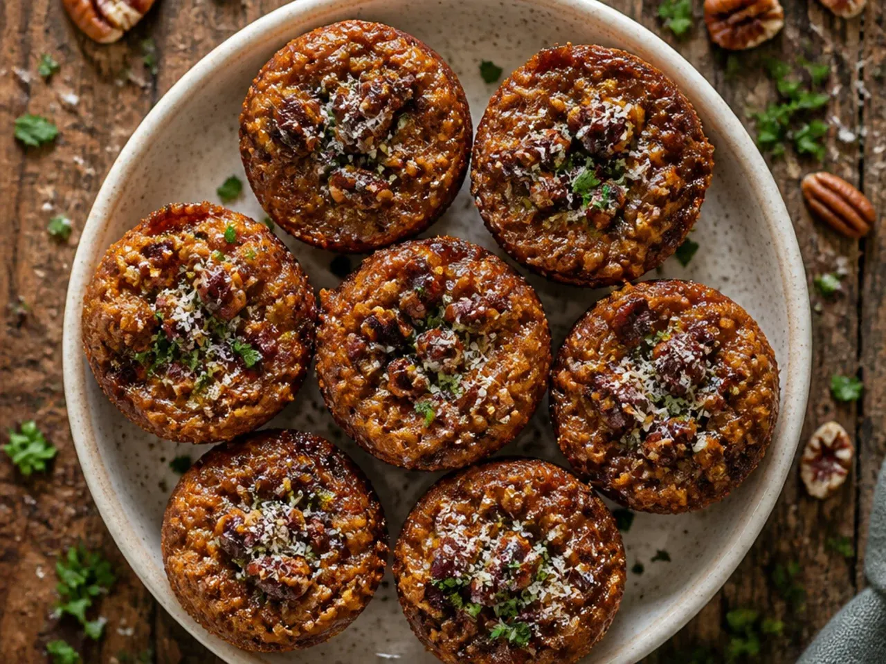 Pecans chopped into even, pea-sized pieces on a board