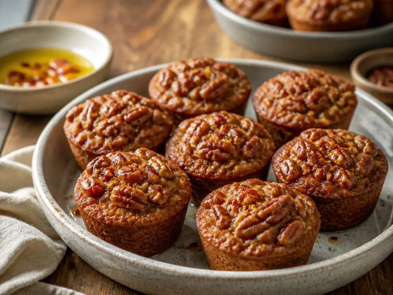 Single muffin tray baking on the middle oven rack