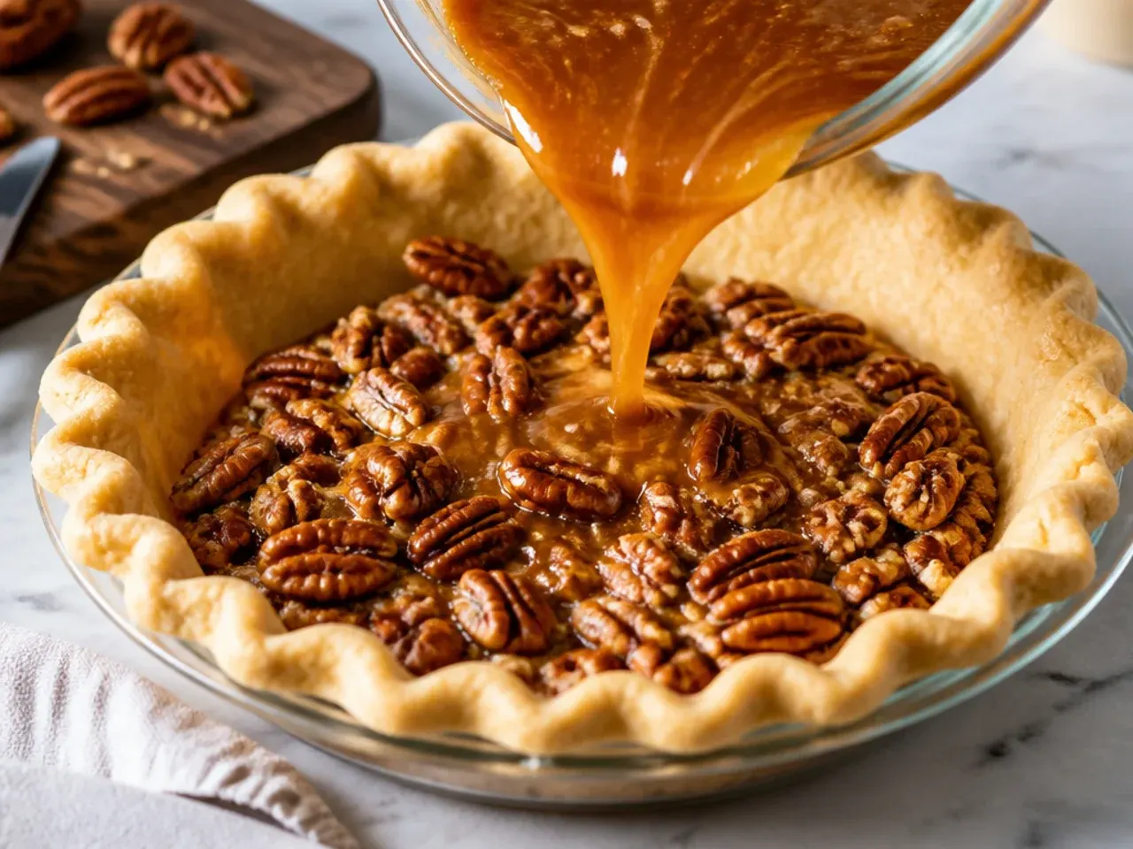 pecan pie recipe without corn syrup recipe step 1