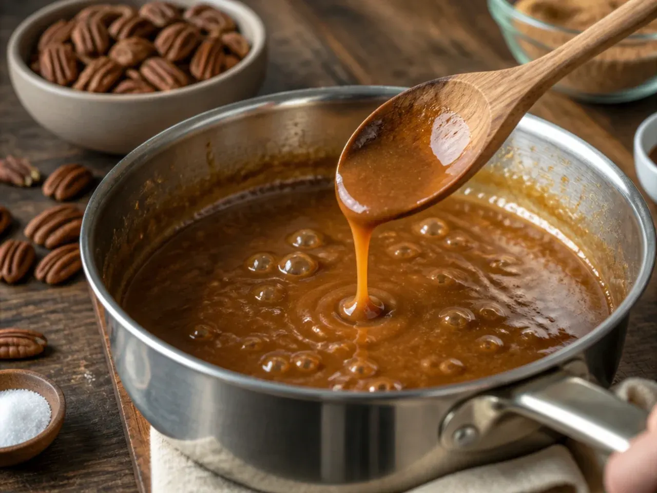 pecan pie recipe without corn syrup recipe step 3