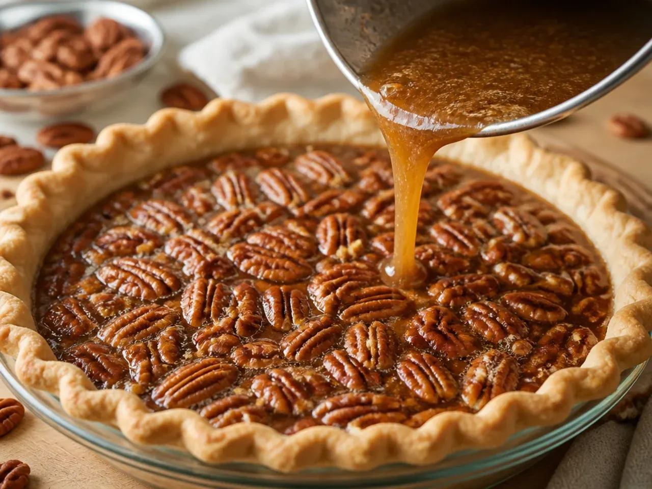 pecan pie recipe without corn syrup recipe step 6