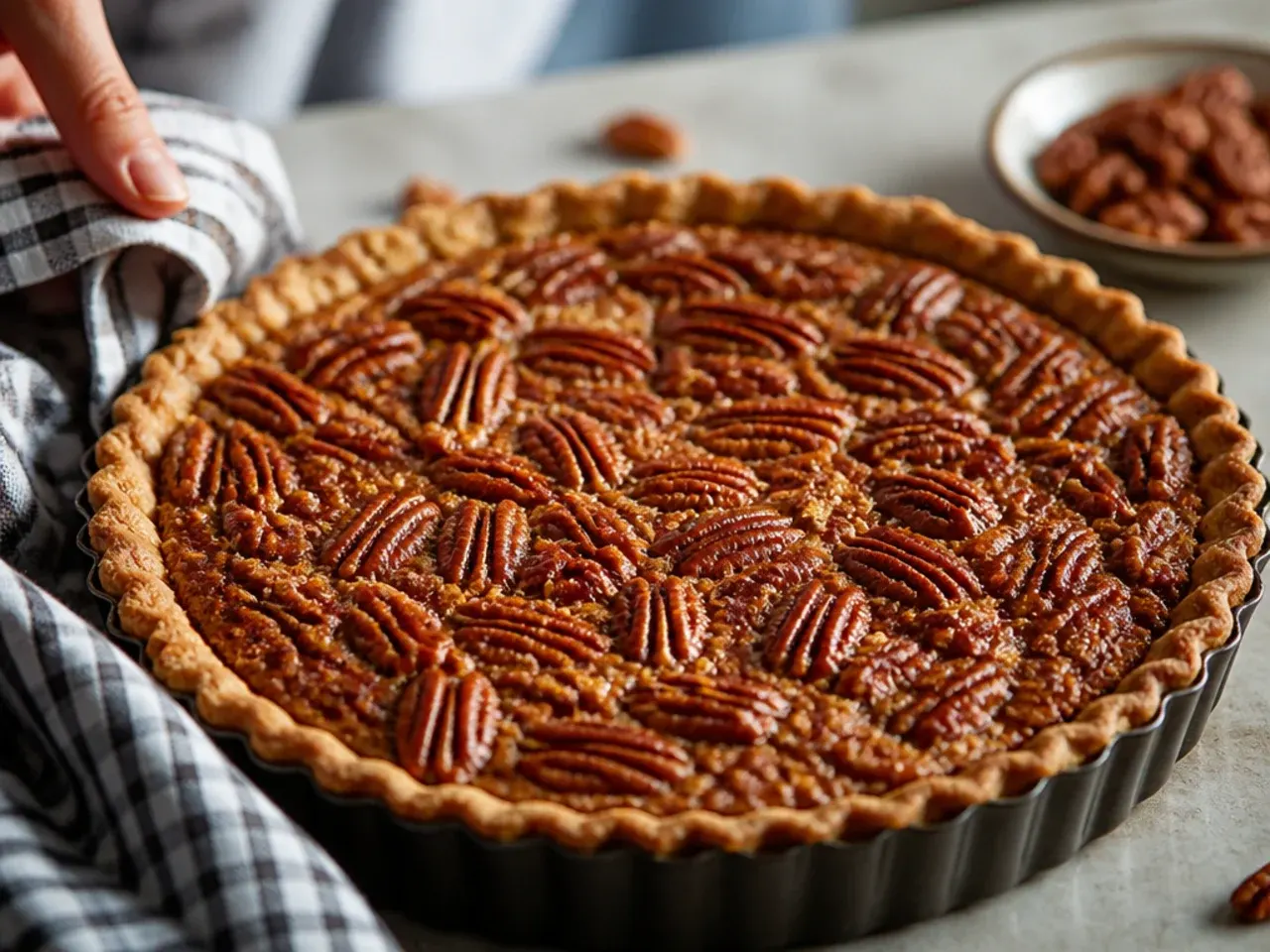 pecan pie recipe without corn syrup recipe step 7